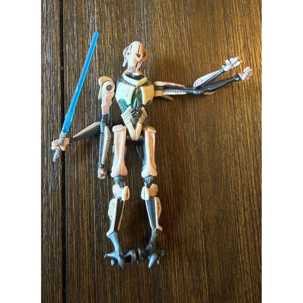 Star Wars General Grievous 4 Inch Action Figure with Blue Lightsaber 4 Arms